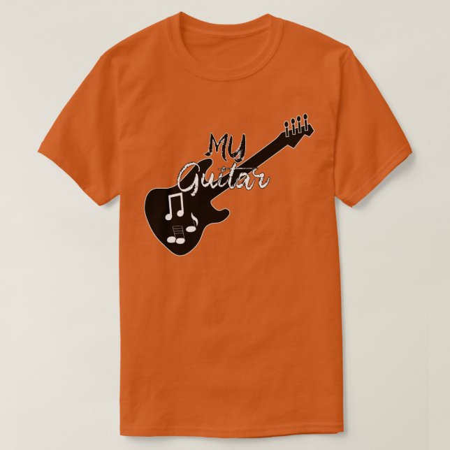 Camiseta Presente de Guitarra para o Jogador de Guitarra Lo (Frente do Design)