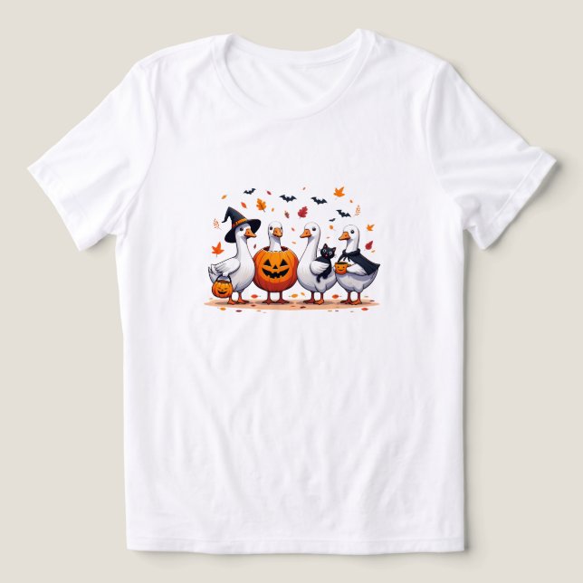 Camiseta Presente de Halloween, tenda de Goose, presente de (Design frontal)