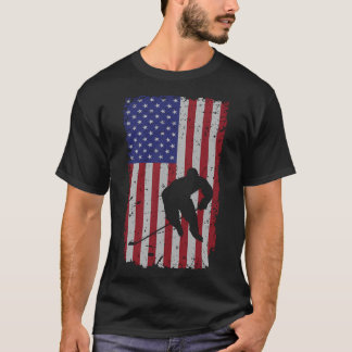 Camiseta Presente De Hoodie De Hockey Com Bandeira American