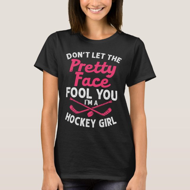 Camiseta Presente De Hóquei No Gelo Para Mulheres Crianças (Frente)