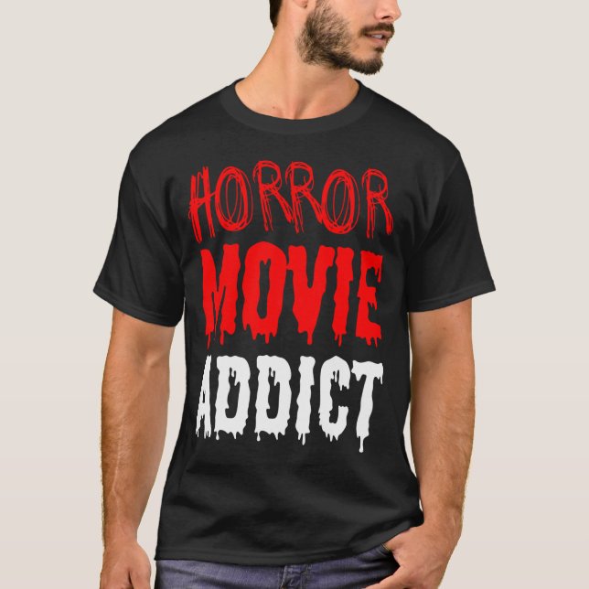Camiseta Presente de Horror - Viciado em Filme de Horror (Frente)