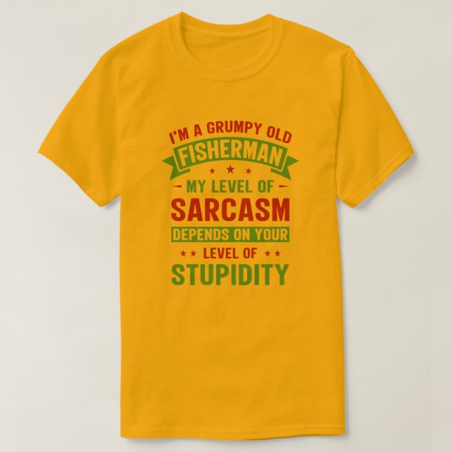 Camiseta Presente de Humor Irônico para Pescador (Frente do Design)