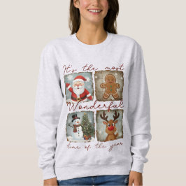 Camiseta Presente de Ícones de Natal Tempo Maravilhoso Nost