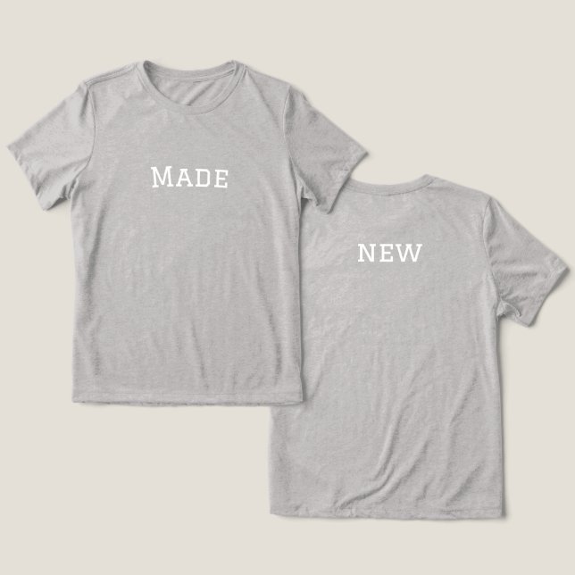 Camiseta Presente de Igreja para o Dia da Baptismo Cristão  (Design Frente e Verso)