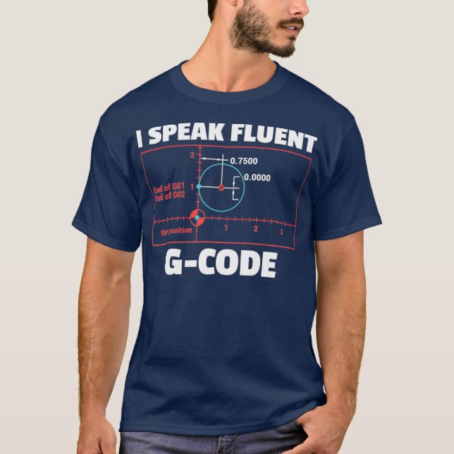 Camiseta Presente de Impressão 3 D do Programador de Máquin (Frente)
