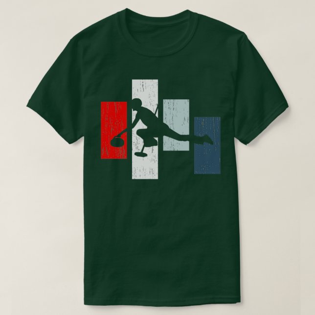 Camiseta Presente de inverno de Curling (Frente do Design)