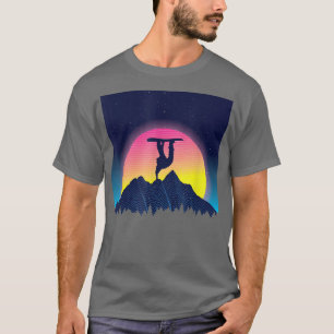 Camiseta Presente de inverno na Snowboard Retro Ski Snowboa