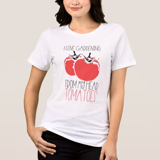Camiseta Presente de jardinagem de tomate (Frente)