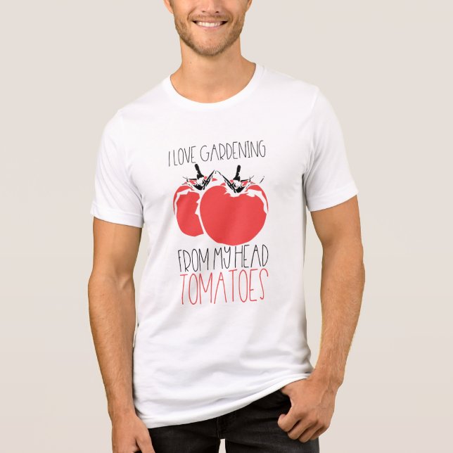 Camiseta Presente de jardinagem de tomates (Frente)