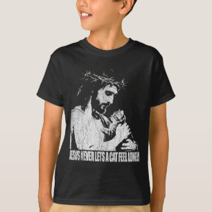 Camiseta Presente de Jesus Vintage no Estilo Retro para Gat