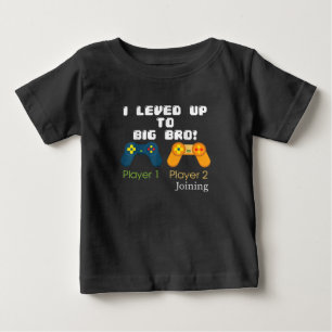 Camiseta Presente de Jogo Eu Subo de Nível para o Irmão Mai