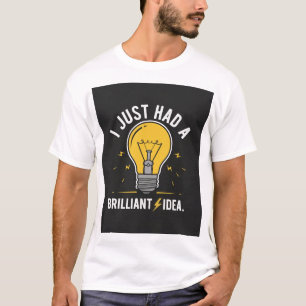 Camiseta Presente de Lâmpada de Ideia Brilhante para Engenh