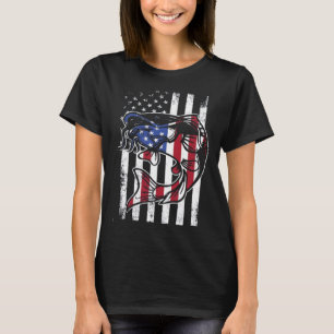 Camiseta Presente de latão norte-americano Vintage USA Bass
