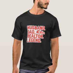 Camiseta Presente de Legenda do Pai do Realtor Vintage