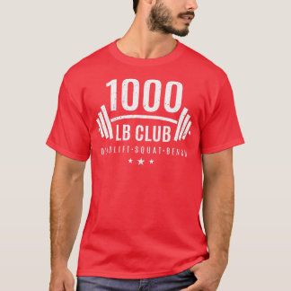 Camiseta Presente de levantamento de peso do clube de 1000 
