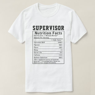 Camiseta Presente de Liderança Fatos Nutricionais Superviso