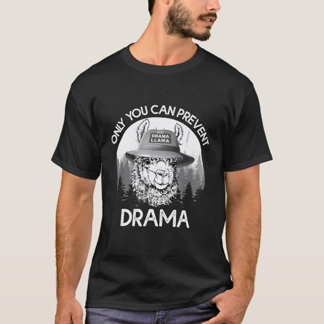 Camiseta Presente de Llama Camping Somente Você Pode Preven (Frente)