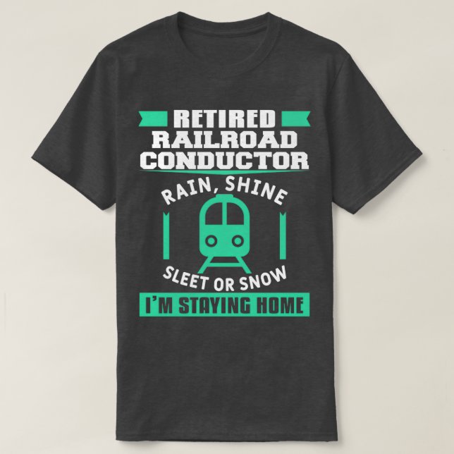 Camiseta Presente De Locomotiva De Aposentação Para Conduto (Frente do Design)