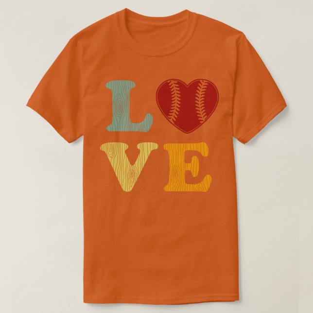 Camiseta Presente de Lover de Baseball com Texto Retroativo (Frente do Design)