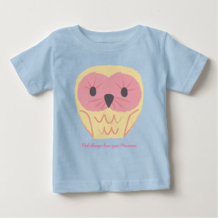 Camiseta Presente de Macacãozinho de Bebê Coruja Fofa Ideia