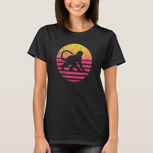Camiseta Presente de macaco clássico (Frente)