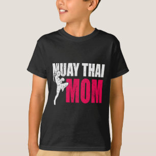 Camiseta Presente de Mãe de Muay Thai para Mulheres Boxe Ki