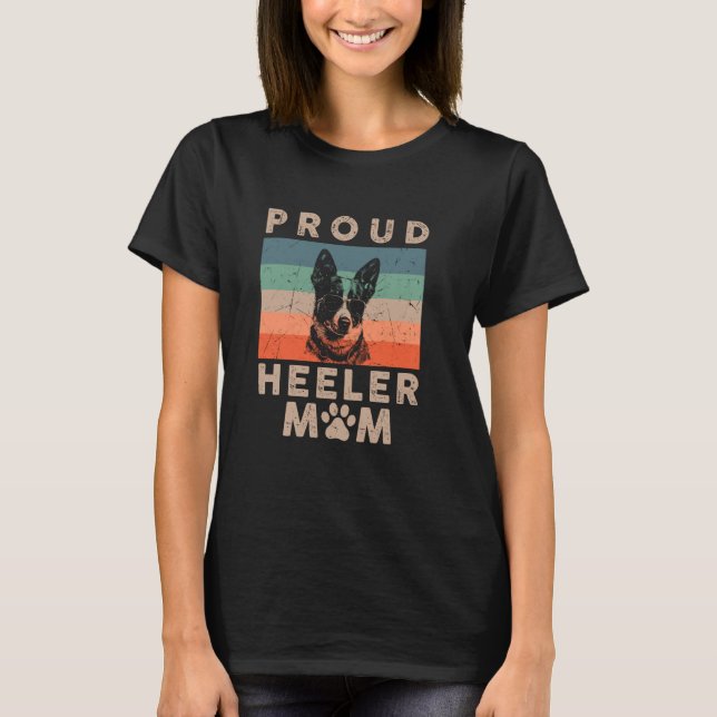 Camiseta Presente de Mãe do Heeler para Mulheres Australian (Frente)