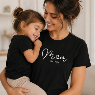 Camiseta Presente de Mãe Estabelecida Nova Mãe