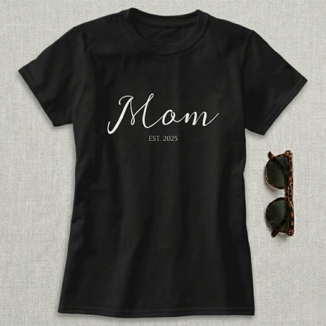 Camiseta Presente de Mãe Estabelecida Nova Mãe (Criador carregado)
