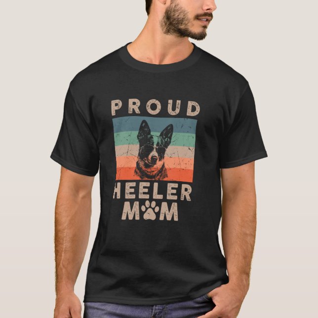 Camiseta Presente de Mãe Heeler para Mulheres Australian Ca (Frente)