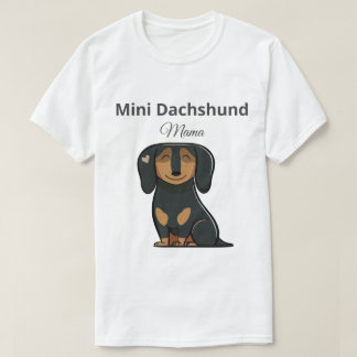 Camiseta Presente de Mamãe Dachshund Mini Fofa
