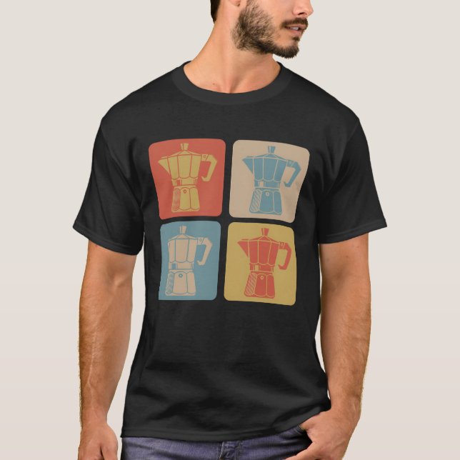 Camiseta Presente de Máquina de Café Espresso Retro (Frente)
