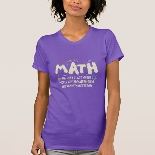 Camiseta Presente de Matemática Professor de Matemática (Frente)
