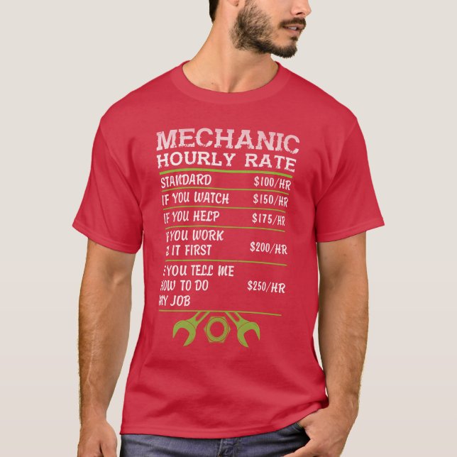 Camiseta Presente de Mecânico de Carros retrô (Frente)
