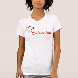 Camiseta Presente de Menina Colombiana, Bandeira Colombiana