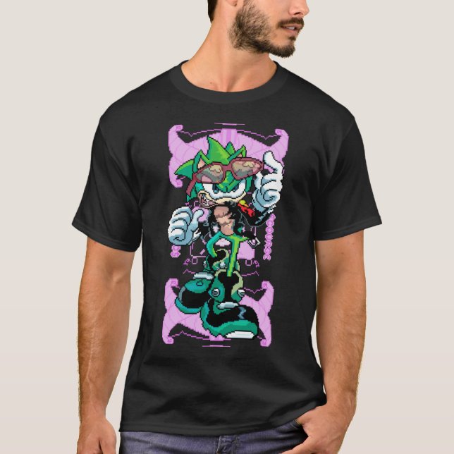 Camiseta Presente de menina de design Scourge the Hedgehog (Frente)
