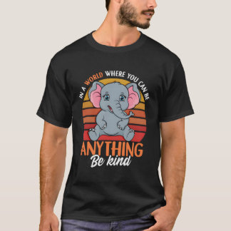 Camiseta Presente de Meninas de Elefante Fofo Presente para