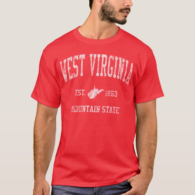 Camiseta Presente de menino de esportes da Virgínia Ocident (Frente)