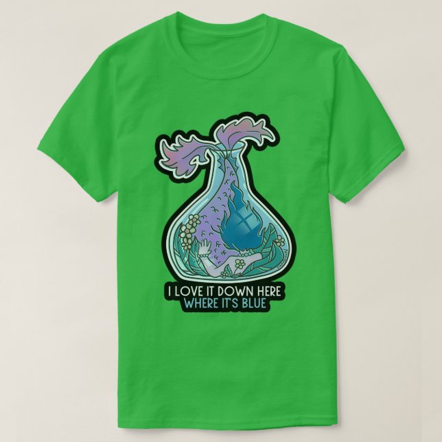 Camiseta Presente de Mermaid Aquarium (Frente do Design)