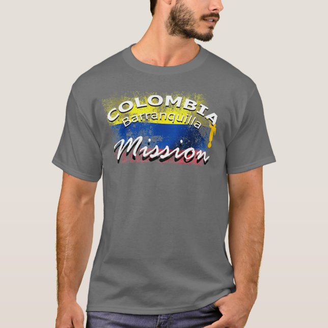 Camiseta Presente de missão LDS da Colombia Barranquilla Mo (Frente)