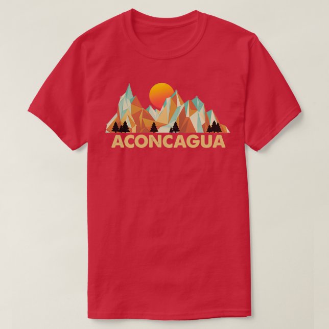 Camiseta Presente de montanha Aconcagua (Frente do Design)