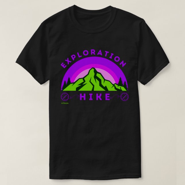 Camiseta PRESENTE DE montanhista HIKE EXPLORATIVO (Frente do Design)