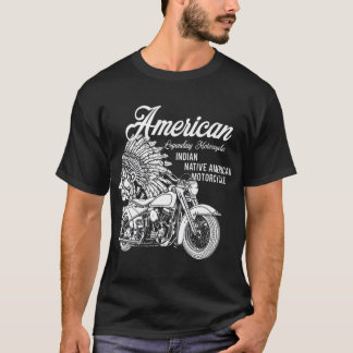 Camiseta Presente de motocicleta indígena-americana