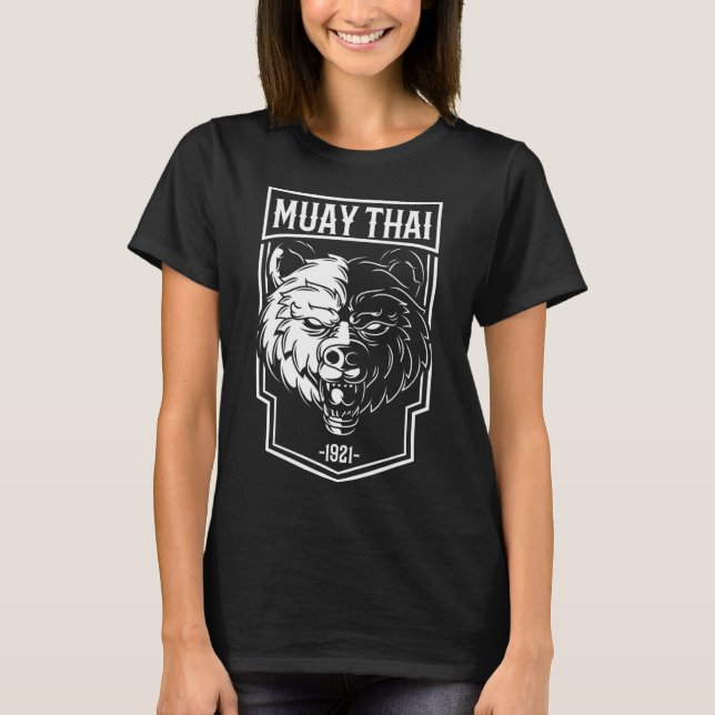 Camiseta Presente de Muay Thai Grizzly - Boxe Tailandesa e  (Frente)
