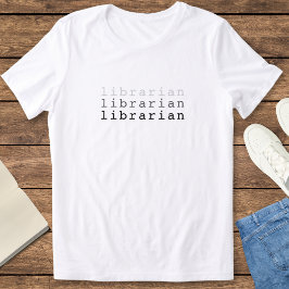 Camiseta Presente de Mulheres da Bibliotecária Minimalista 