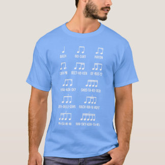 Camiseta Presente de Música Ritmo Compositor Bach Mozart Be