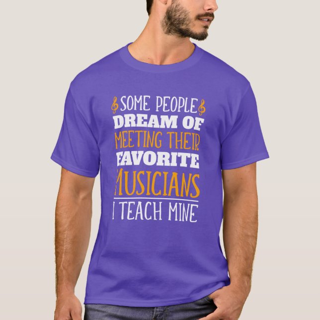 Camiseta Presente de Musiceacher e Instrumento Musical Cute (Frente)