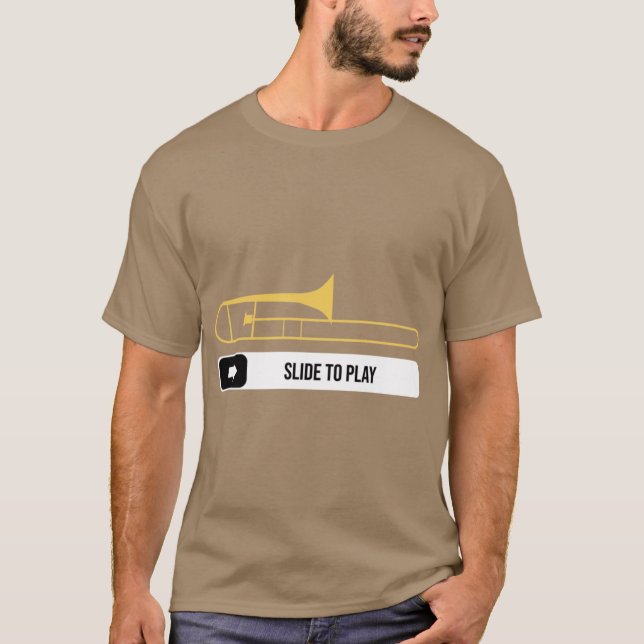 Camiseta Presente de músico tocador de trombone de marcha S (Frente)