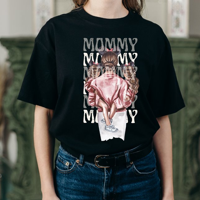 Camiseta presente de na moda Mamãe que ama mãe e filha (Criador carregado)