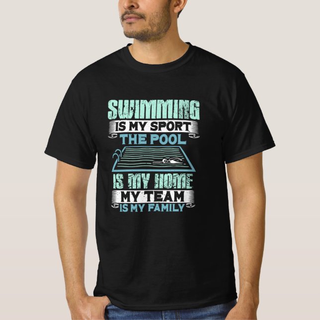 Camiseta Presente de Natação de Natação (Frente)